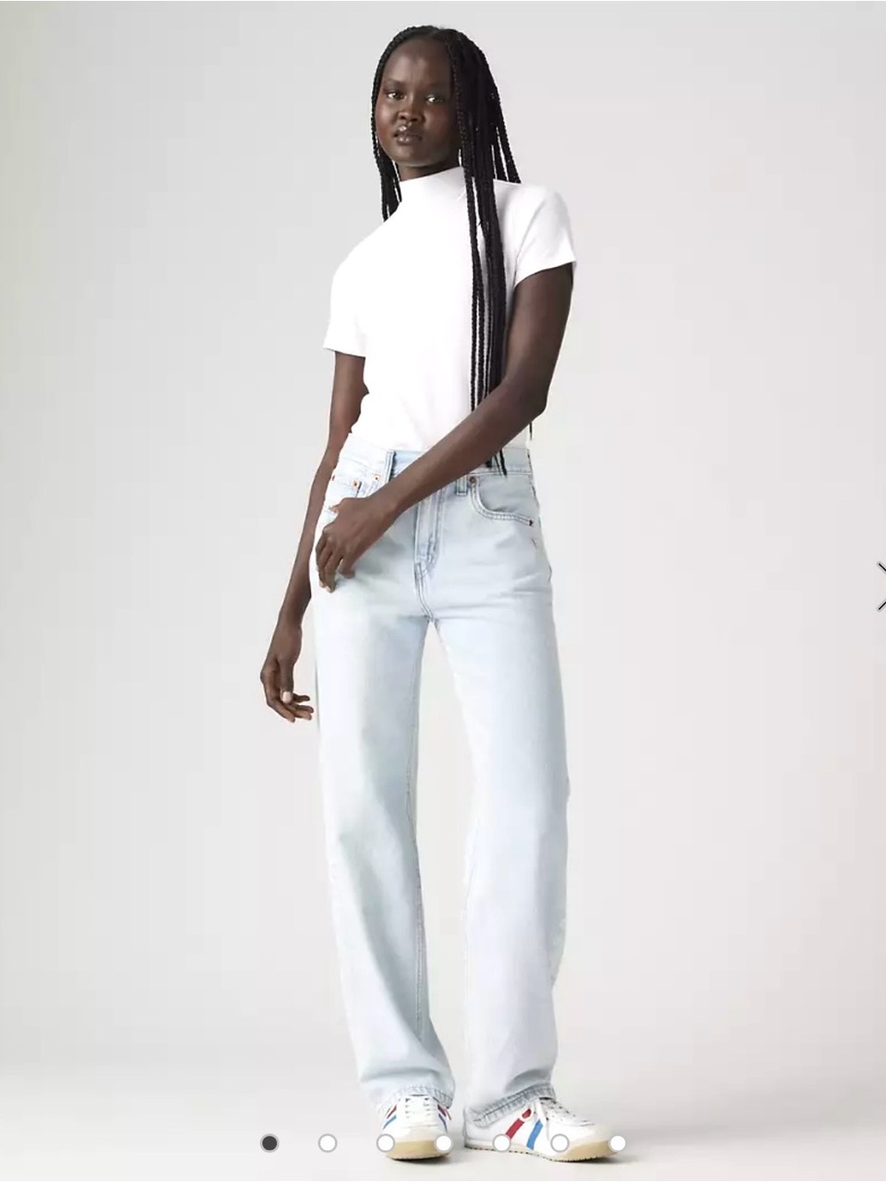 NWT Levi's Low Pro Straight High Rise Relaxed Light Blue Jeans Sz 28